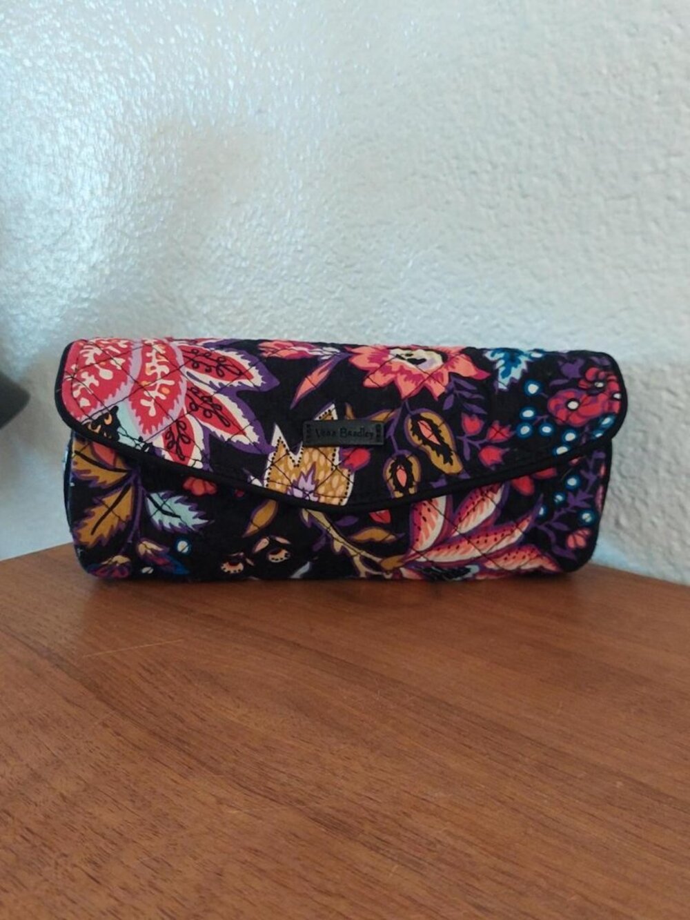 Vera Bradley Foxwood Iconic Curling Flat Iron Travel Case Quilted Heat Resistant